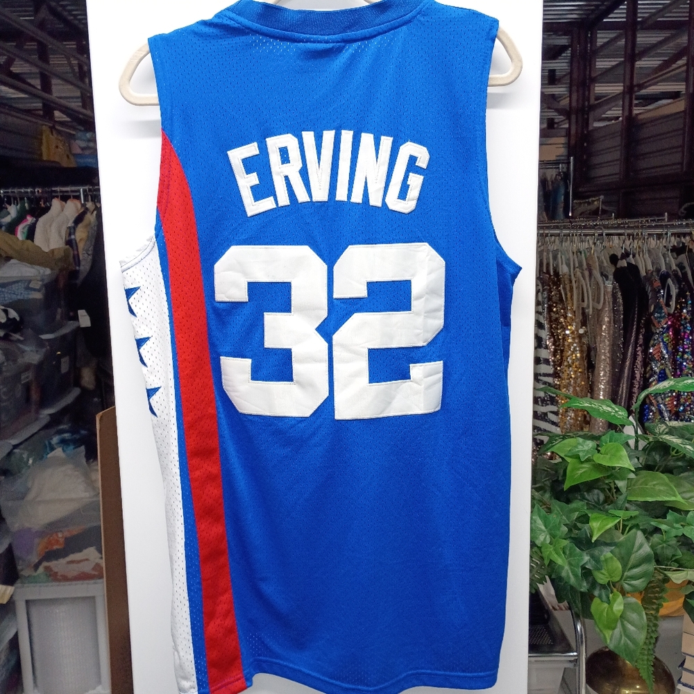 Blue Basketball Jersey with Red and White Accents - Picture 3 of 6